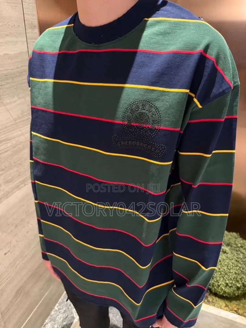 *Chrome Hearts Striped Ls Tee