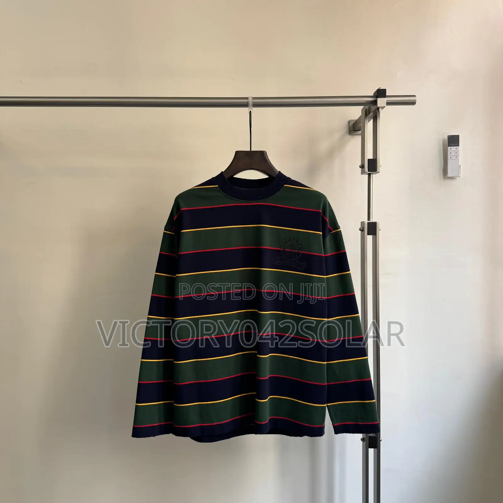 *Chrome Hearts Striped Ls Tee