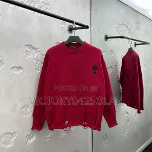 Chrome Hearts Triple Embroidered Cross Thermal Waffle Knit Hensley