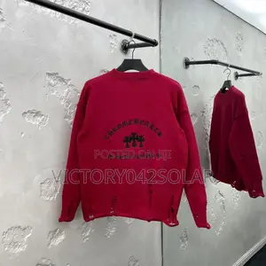 Chrome Hearts Triple Embroidered Cross Thermal Waffle Knit Hensley