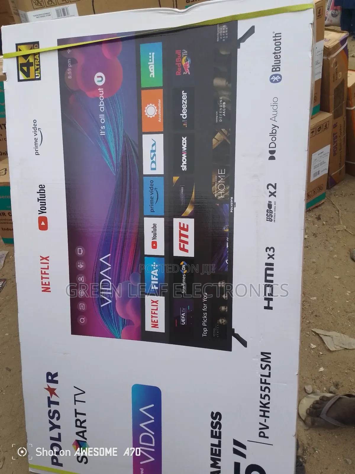 Polystar 55inches Smart Tv