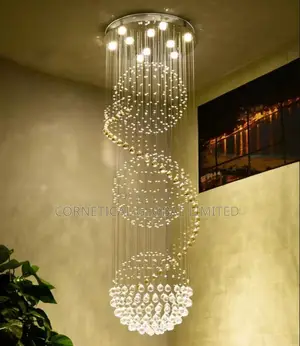 Quality Modern Luxury Crystal Led Rope Drop Chandelier Light