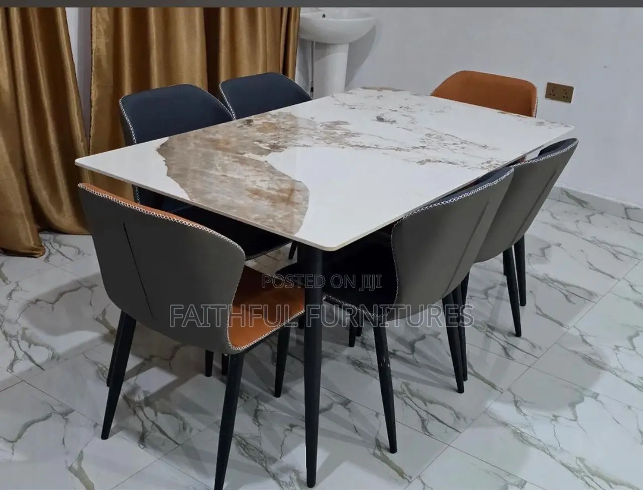 Marble Dining Table Set