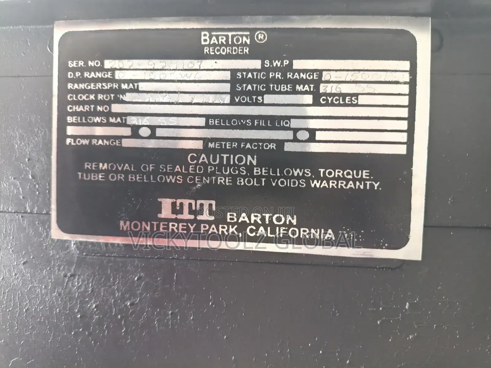 Barton Circular Chart Recorder