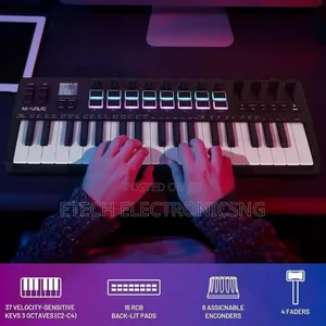 M Vave Studio Midi Keyboard With Drum Pads Smk37
