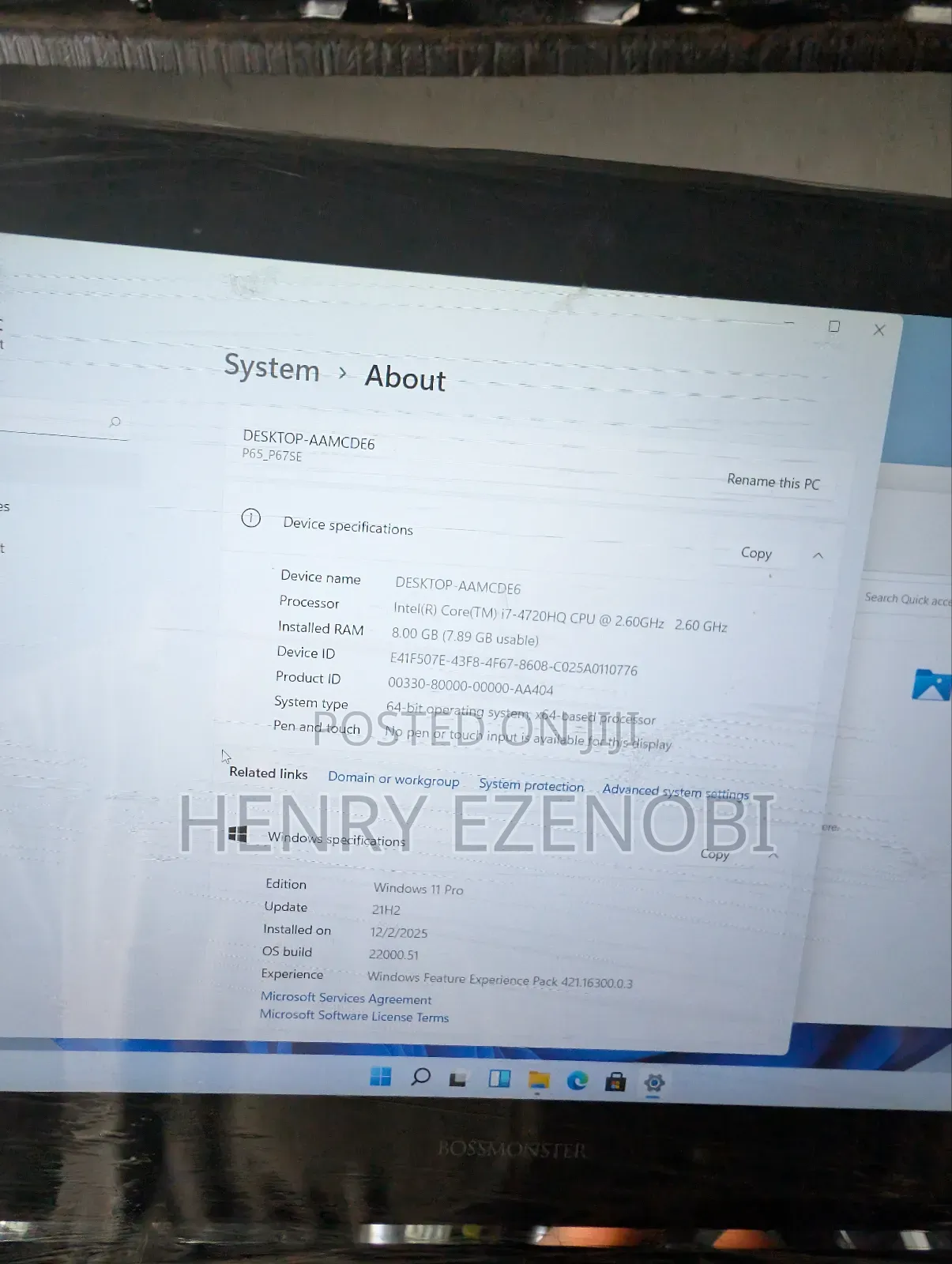 Laptop Clevo P17SM 16GB Intel Core i7 HDD+SSD 1T