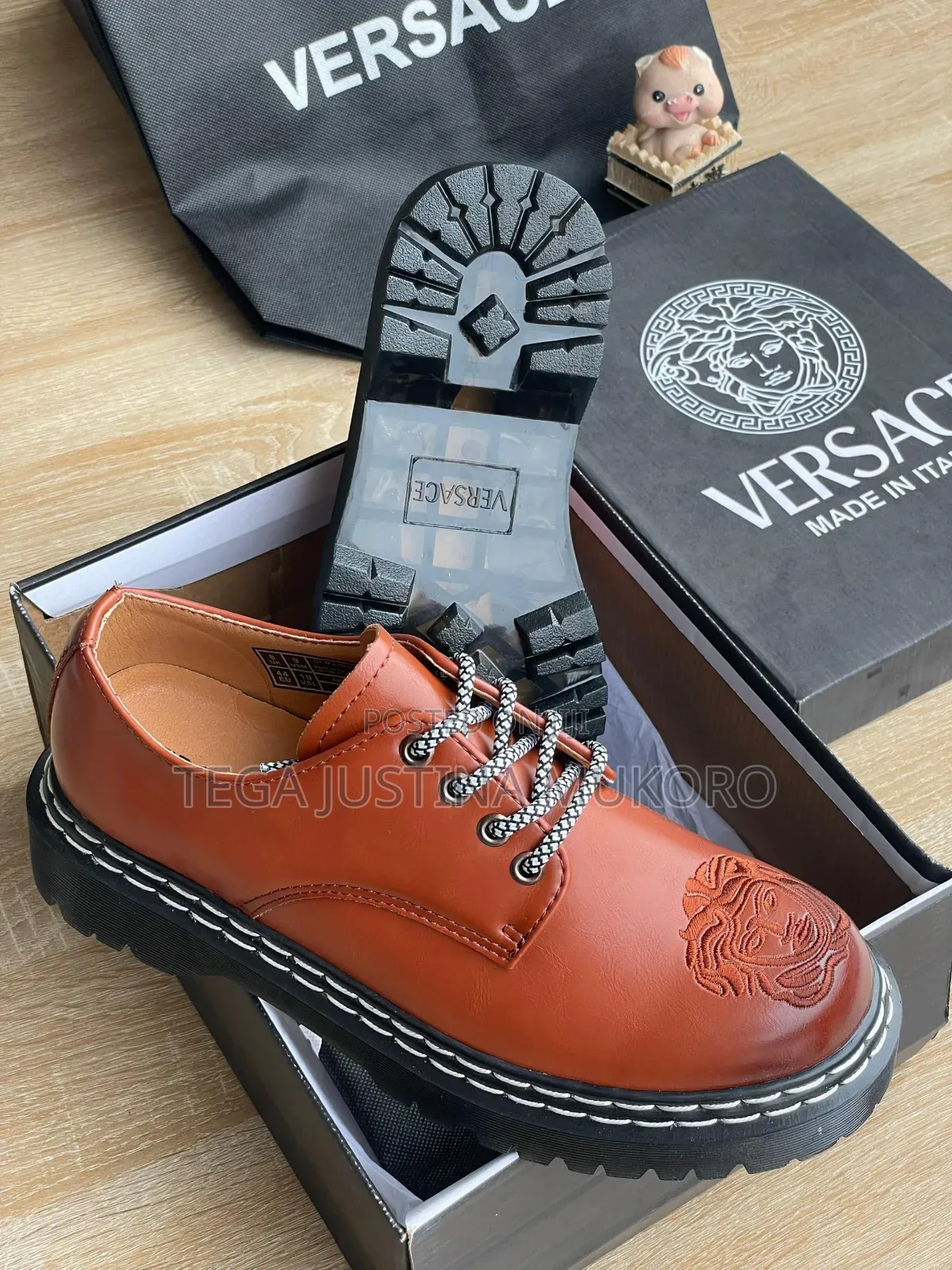Versace Men's High Sole Lace Up Shoes