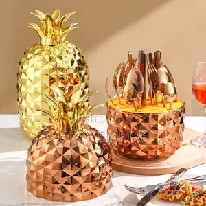 24-PCS Pineapple Design Stainless Steel Cutlery Set-Elegant Dinnerware