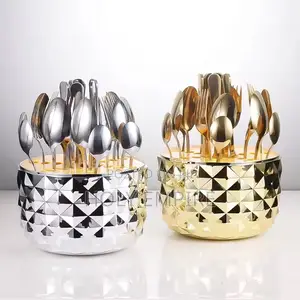 24-PCS Pineapple Design Stainless Steel Cutlery Set-Elegant Dinnerware