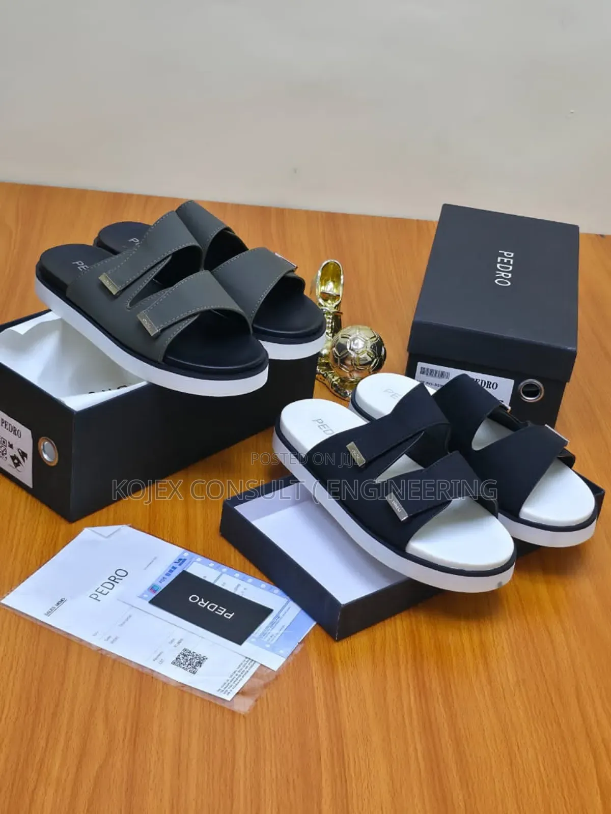 Pedro Leather Slides