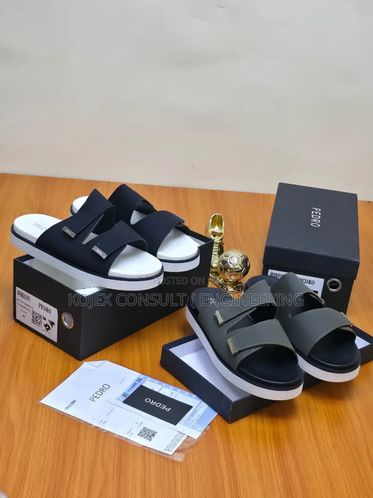 Pedro Leather Slides