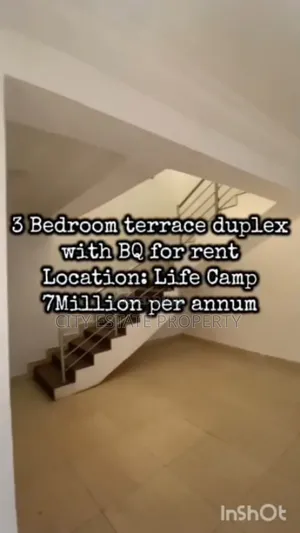 3bdrm Duplex in City Estate, Life Camp for rent