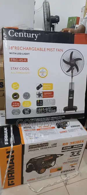Brand New 18inch Century Rechargeable Mist Fan