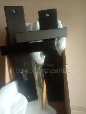 Black Room Door Handle Complete Lock Set With Engine and Keys