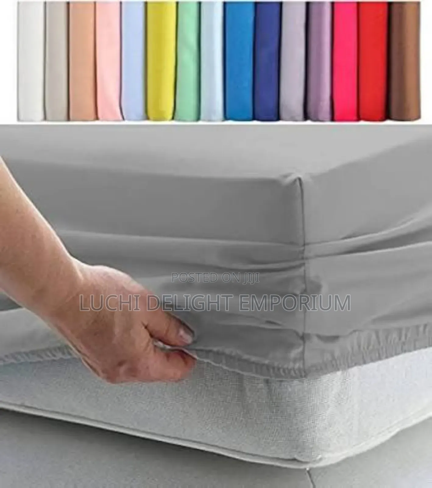Fitted Sheet Mattress Protector + 2 Bed Pillows
