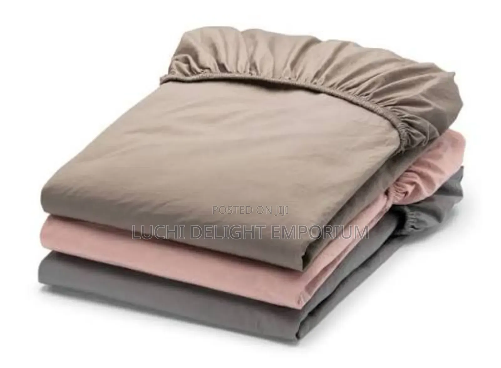 Fitted Sheet Mattress Protector + 2 Bed Pillows