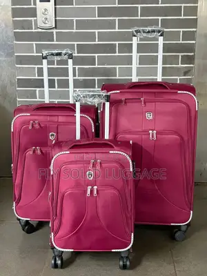 Solid Goodpatner Set of 3 Fabric Luggage Traveling Box