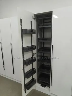 Kitchen Built-in Cabinet Glass Pantry Unit