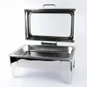 Stainless Steel Silver Spring Cover Chaffing Dish
