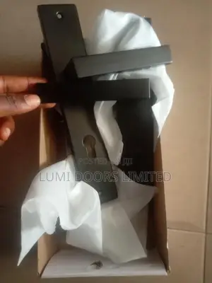 Black Room Door Handle Complete Lock Set With Engine and Keys