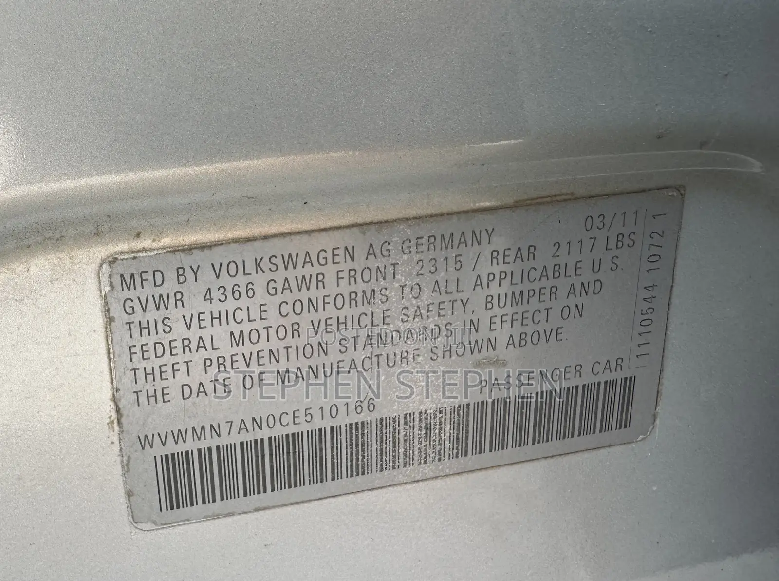 Volkswagen Passat 2011 Silver