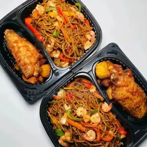 Disposable Plates With Lid 2 Compartments 500pces