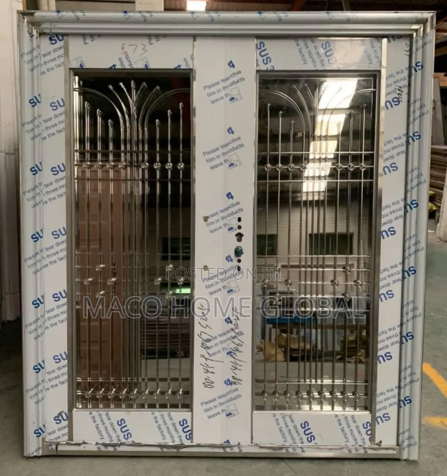 5ft by 7ft Stainless Steel With Glass