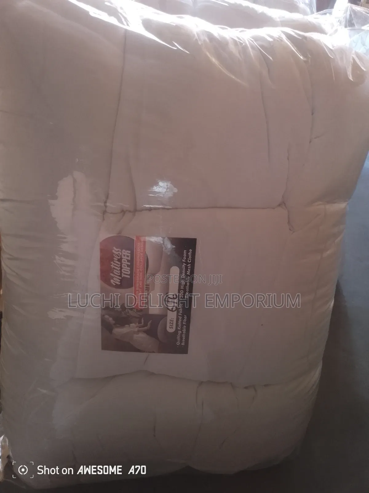 Fluffbeddings 7cm Extra Thick Mattress Topper 6x7- White