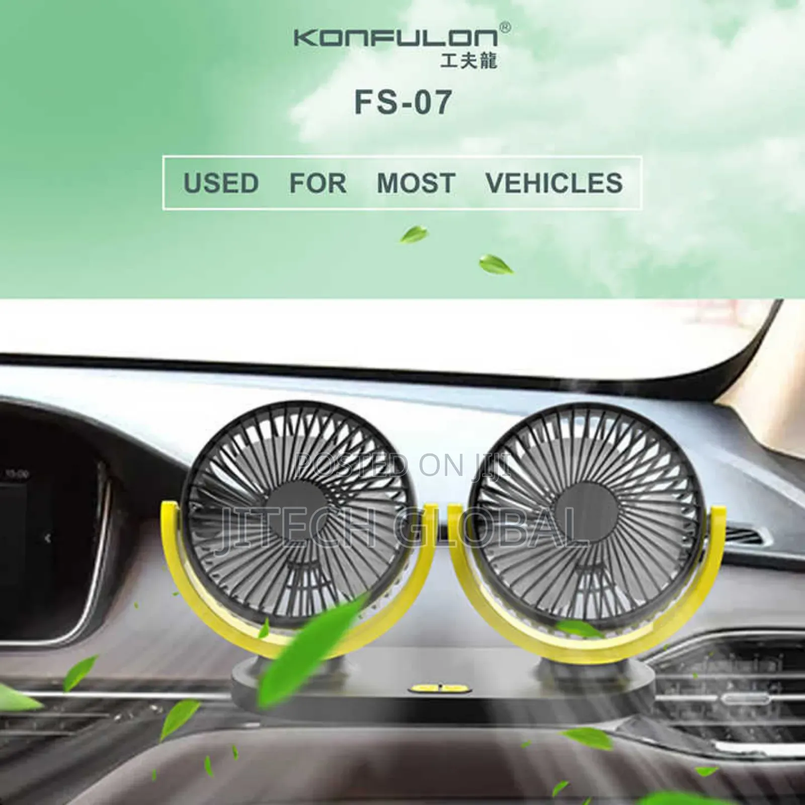 Konfulon Double Head Usb Fan