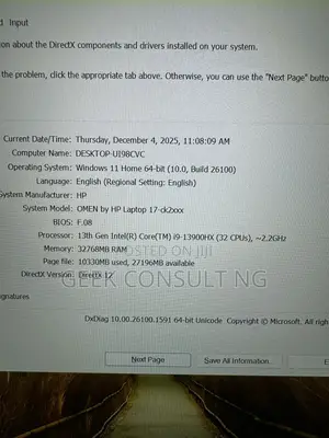 Laptop HP Omen 17 32GB Intel Core i9 SSD 2T