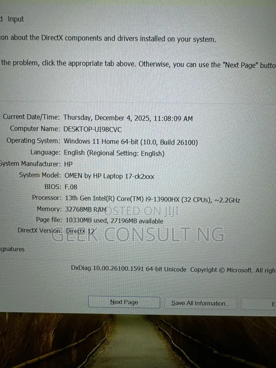 Laptop HP Omen 17 32GB Intel Core i9 SSD 2T