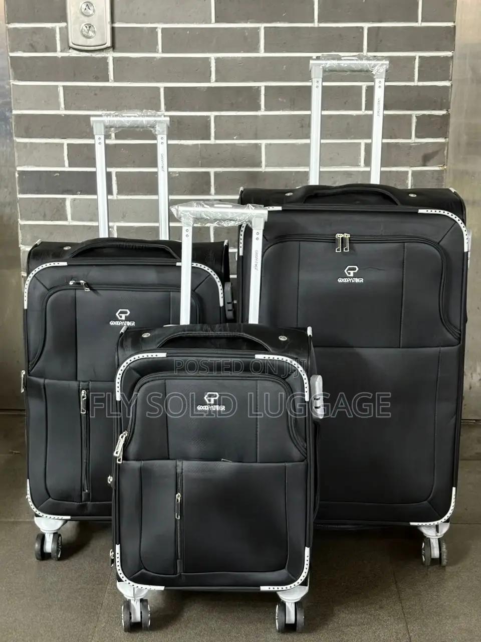 Solid Goodpatner Set 3 Fabric Luggage Traveling Box