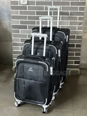 Solid Goodpatner Set 3 Fabric Luggage Traveling Box