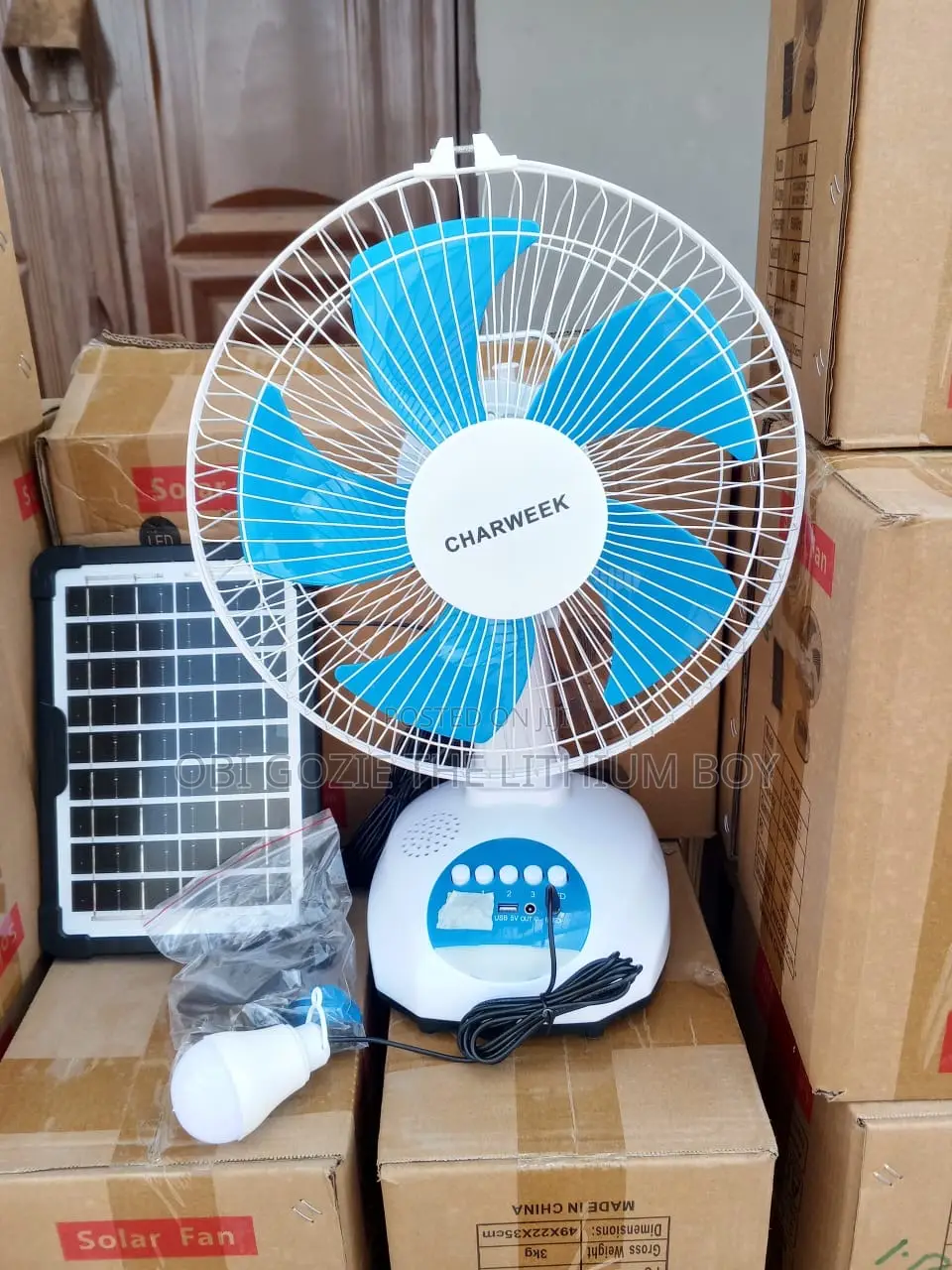 16 Inches Solar Table Fan. Best Solar Table Fan Importer in Lagos
