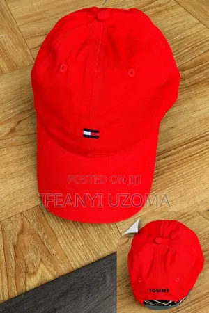 High Quality Red Color Luxury Face Cap