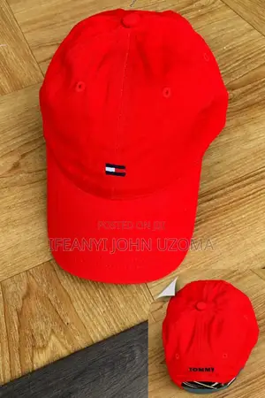 High Quality Red Color Luxury Face Cap