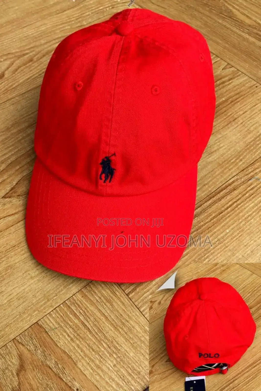 High Quality Red Color Luxury Face Cap