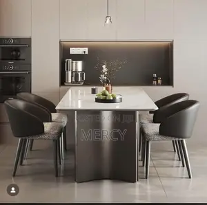 Contemporary Dining by Six Seaters With Marble Top