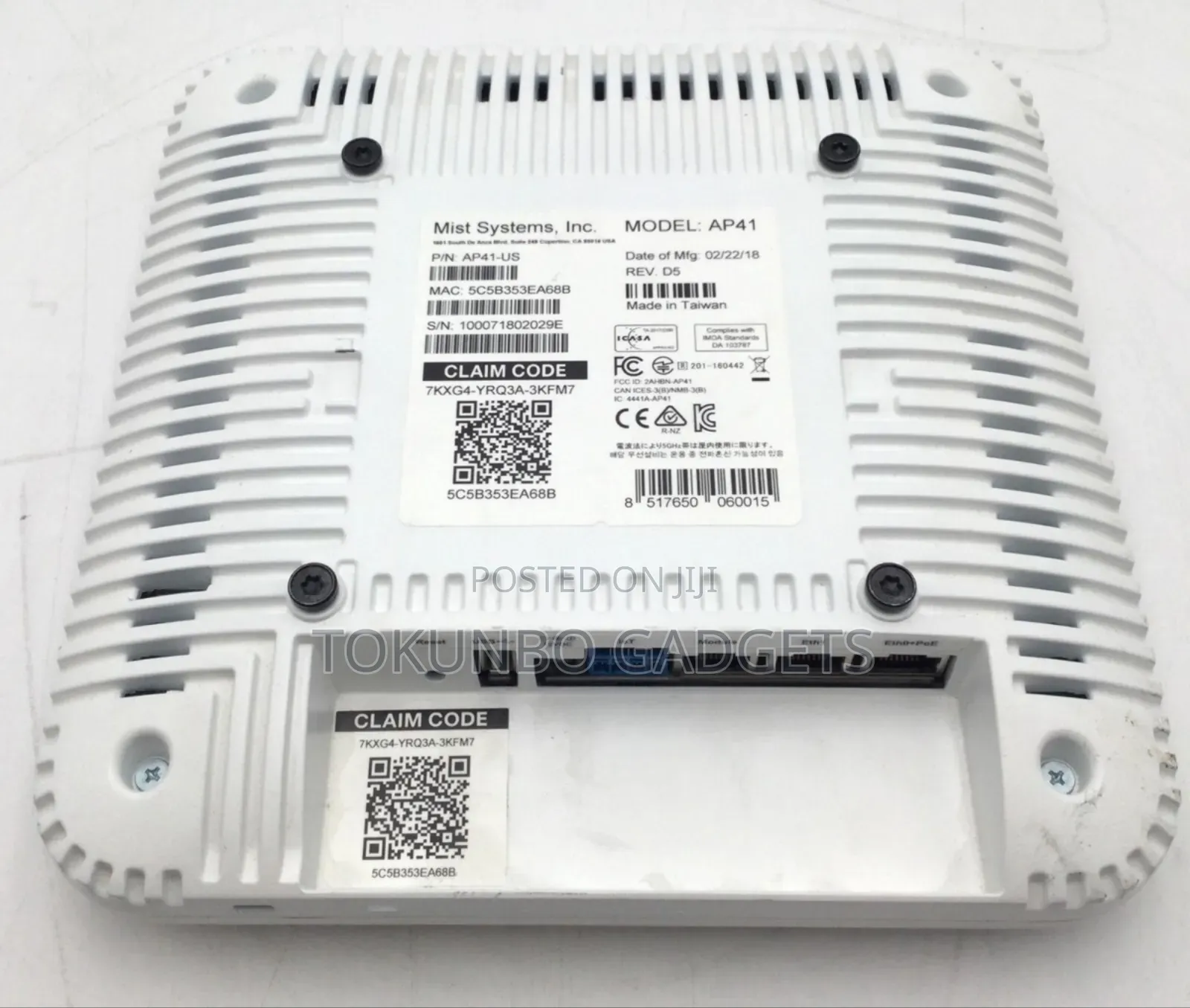 Mist Systems Ap41 Internal Antenna Wireless Access Point