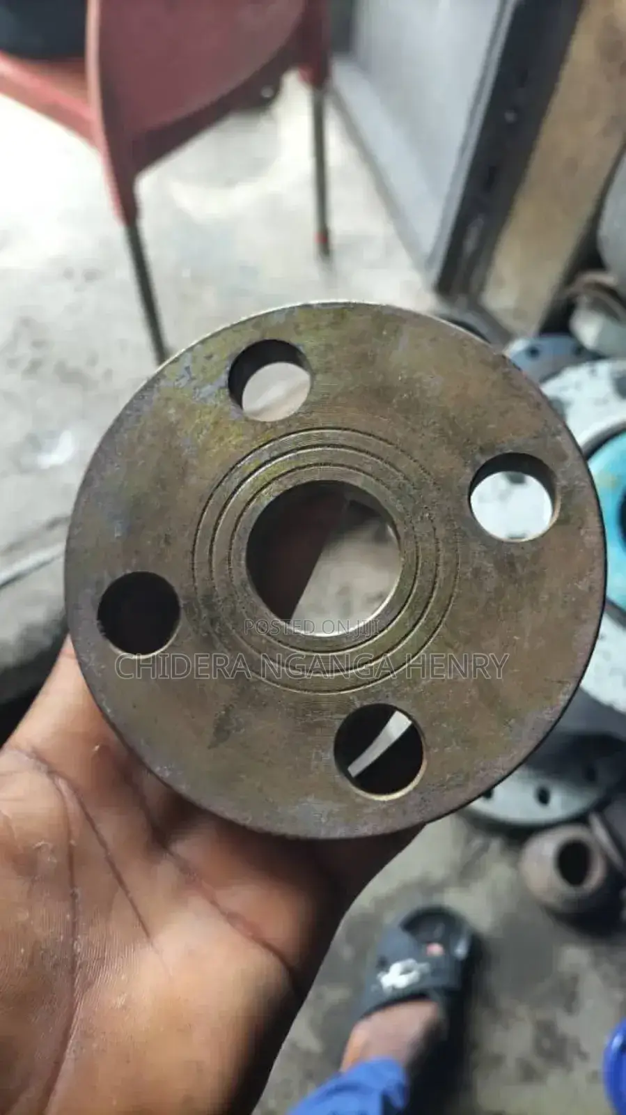 1" 10 K Flat Flange 4 Holes