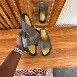 *Zara Leather Slippers*