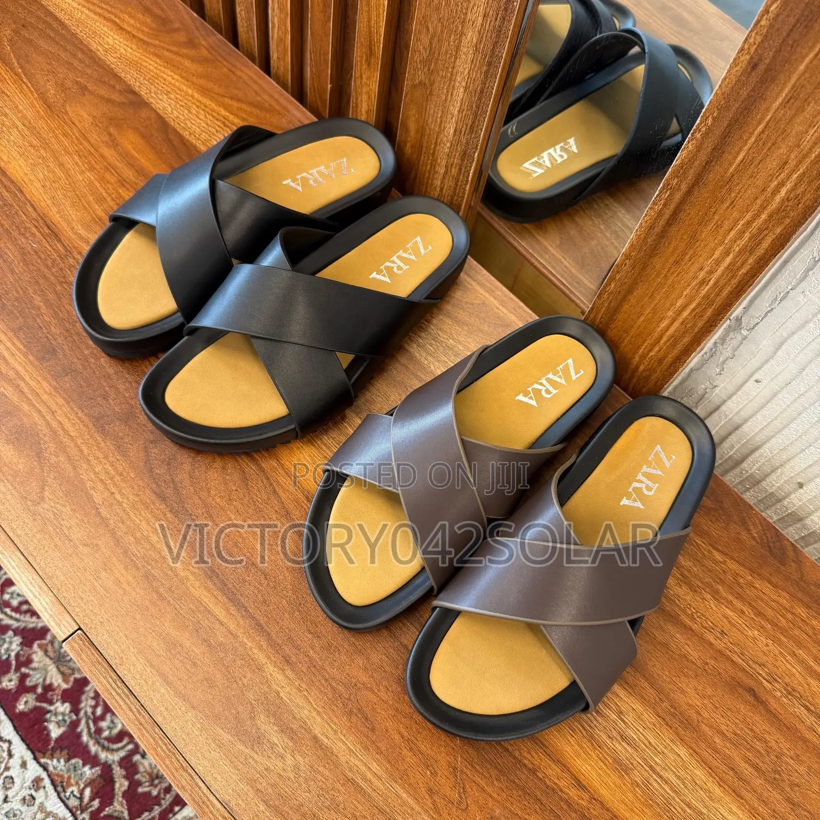 *Zara Leather Slippers*