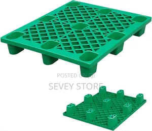 Green Plastic Pallets, Nestable Polyethylene Pallets