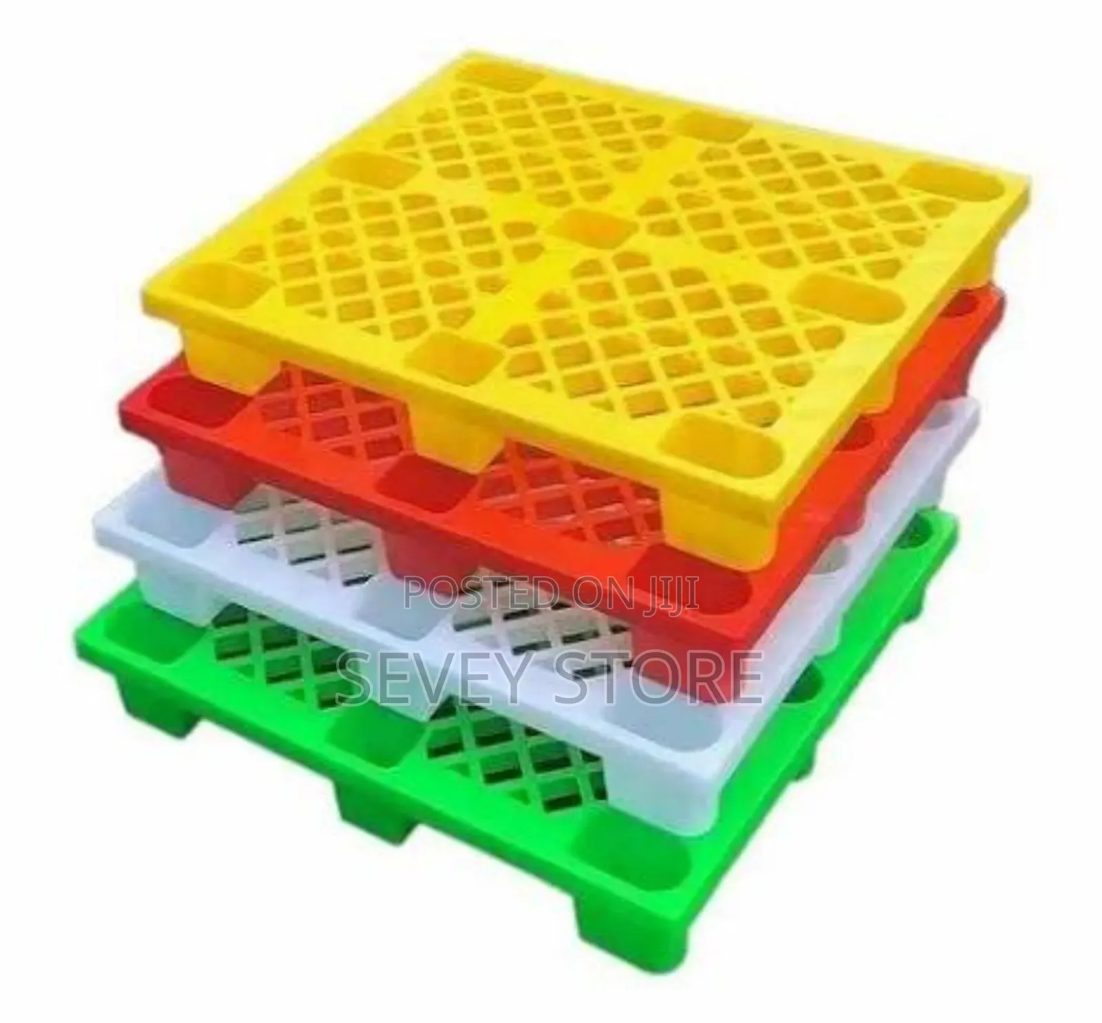 Green Plastic Pallets, Nestable Polyethylene Pallets