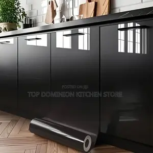 Plain Black Marble Wallpaper Sticker