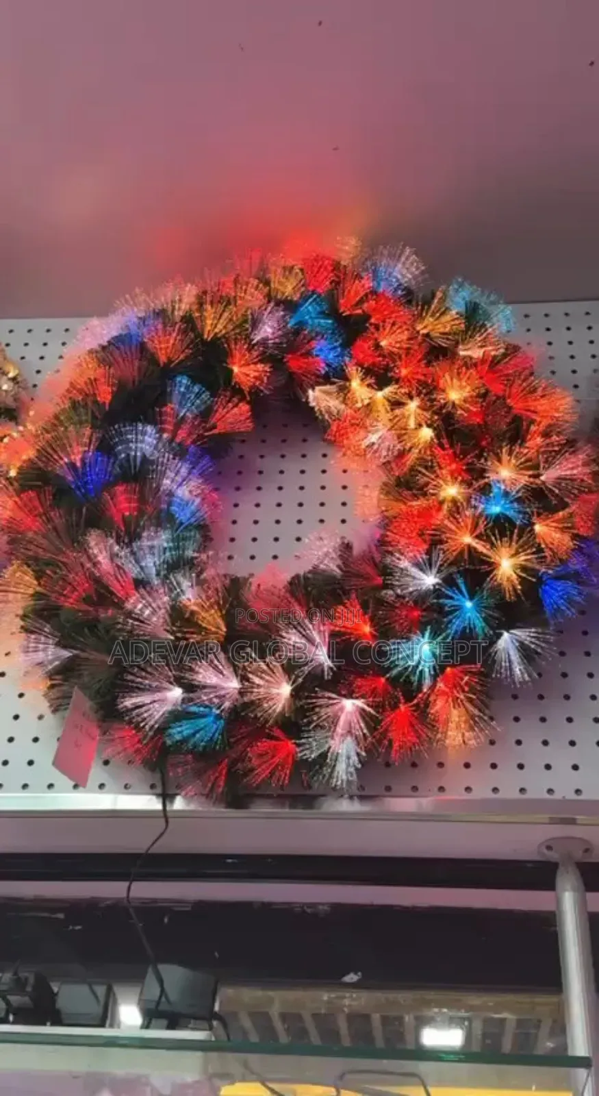 60cm Wreath With Light Decoration