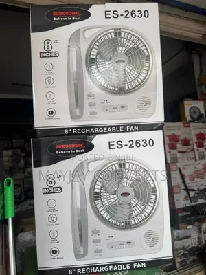 8” Rechargeable Multifunction Fan With Led Lamp and Bluetooth Speaker