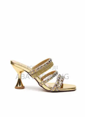 Golden High-Heeled Shoes