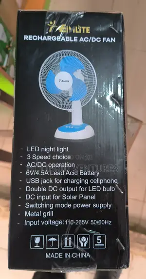 Rechargeable Solar Table Fan
