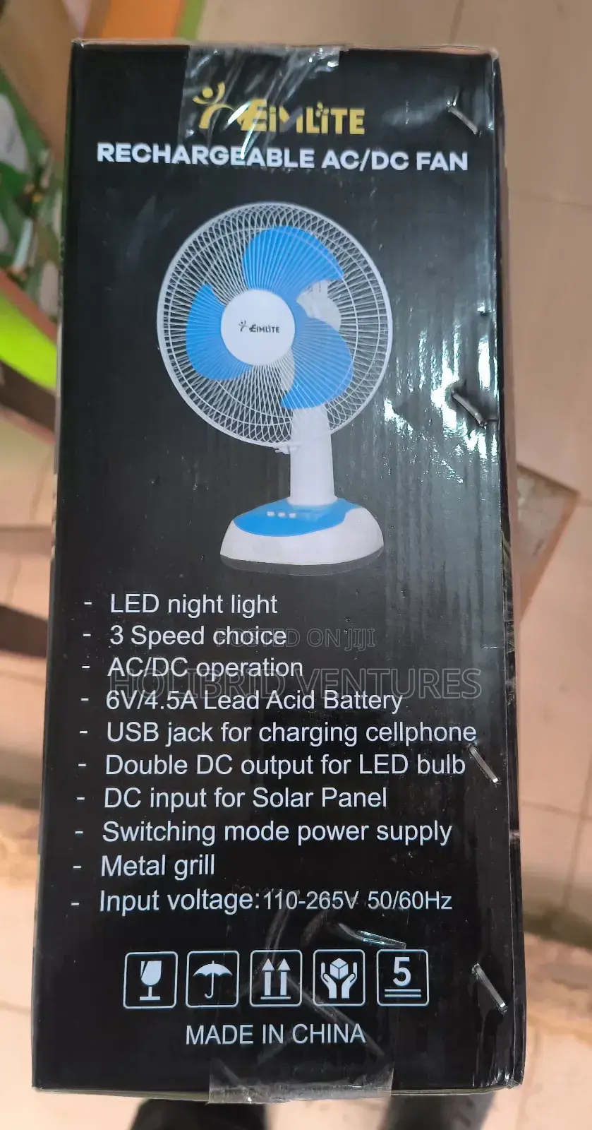 Rechargeable Solar Table Fan